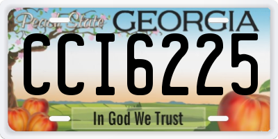 GA license plate CCI6225