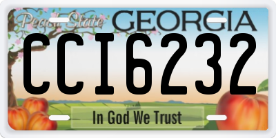 GA license plate CCI6232