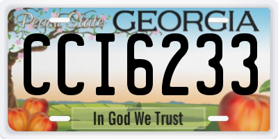 GA license plate CCI6233