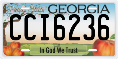 GA license plate CCI6236