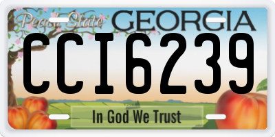 GA license plate CCI6239
