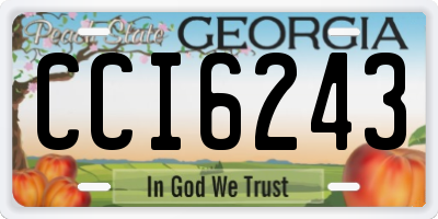 GA license plate CCI6243