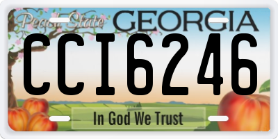 GA license plate CCI6246