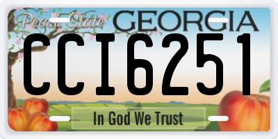 GA license plate CCI6251