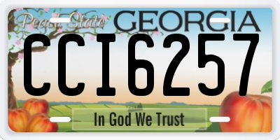 GA license plate CCI6257