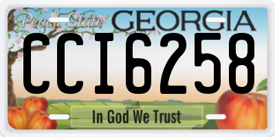 GA license plate CCI6258