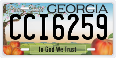 GA license plate CCI6259
