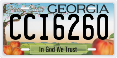 GA license plate CCI6260