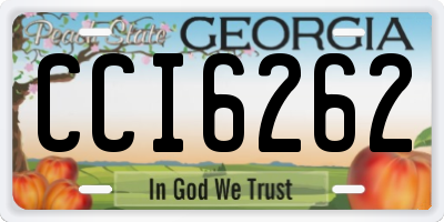 GA license plate CCI6262