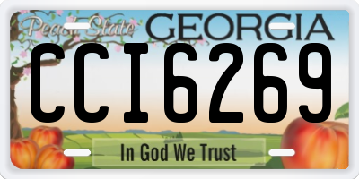 GA license plate CCI6269