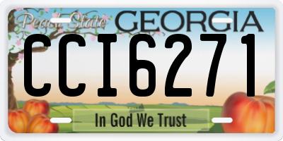 GA license plate CCI6271