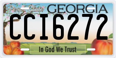 GA license plate CCI6272