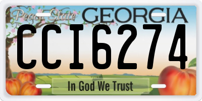 GA license plate CCI6274
