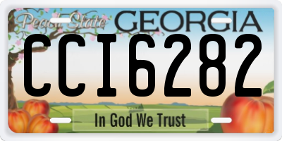 GA license plate CCI6282