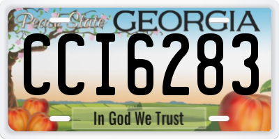 GA license plate CCI6283