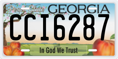 GA license plate CCI6287
