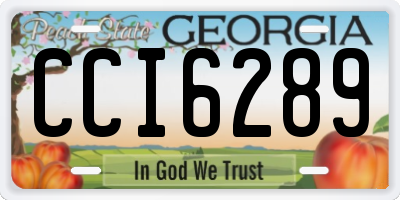GA license plate CCI6289