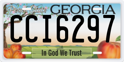 GA license plate CCI6297