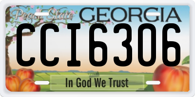 GA license plate CCI6306