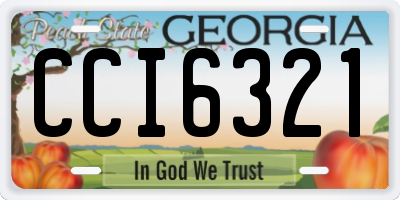 GA license plate CCI6321
