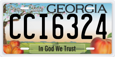 GA license plate CCI6324