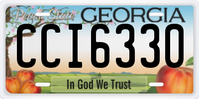GA license plate CCI6330