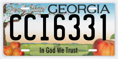 GA license plate CCI6331