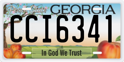 GA license plate CCI6341