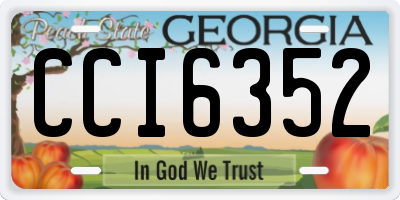 GA license plate CCI6352