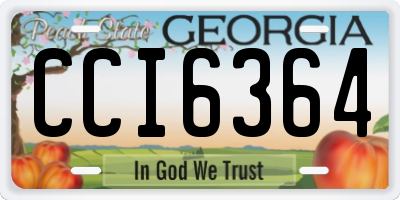 GA license plate CCI6364