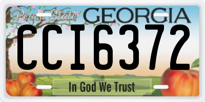 GA license plate CCI6372