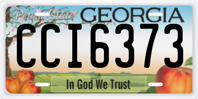 GA license plate CCI6373
