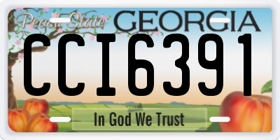 GA license plate CCI6391