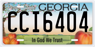 GA license plate CCI6404