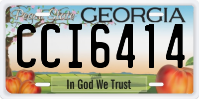 GA license plate CCI6414