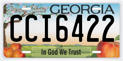 GA license plate CCI6422