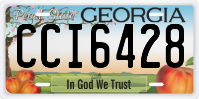 GA license plate CCI6428
