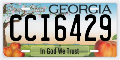 GA license plate CCI6429