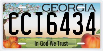 GA license plate CCI6434