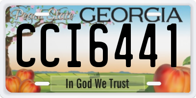 GA license plate CCI6441