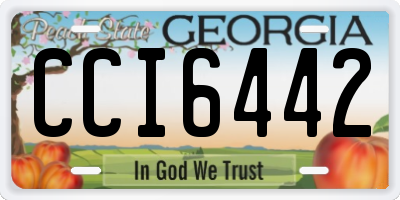 GA license plate CCI6442