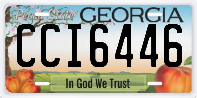 GA license plate CCI6446