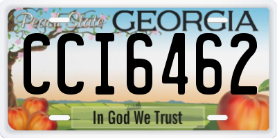 GA license plate CCI6462