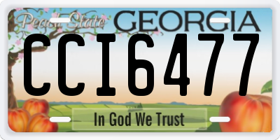 GA license plate CCI6477