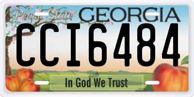 GA license plate CCI6484