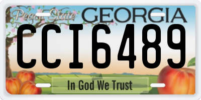 GA license plate CCI6489
