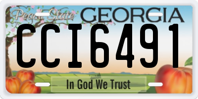GA license plate CCI6491