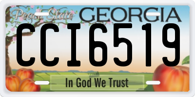 GA license plate CCI6519