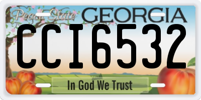 GA license plate CCI6532