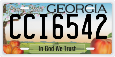 GA license plate CCI6542